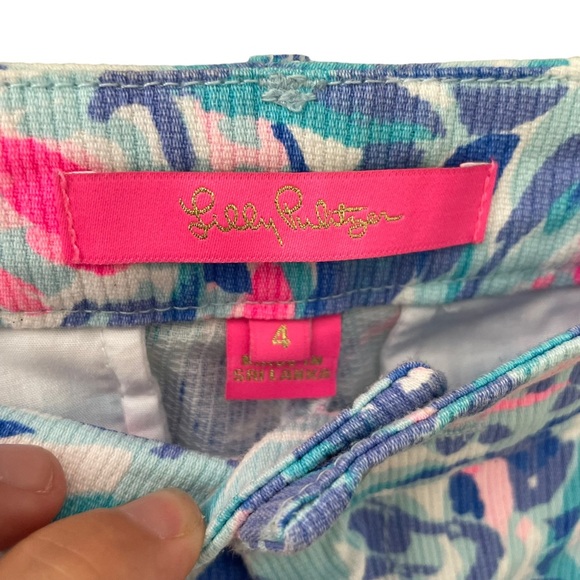 Lilly Pulitzer Callahan Shorts in Breakwater Party Wave Lace Detail Size 4 - Picture 3 of 6